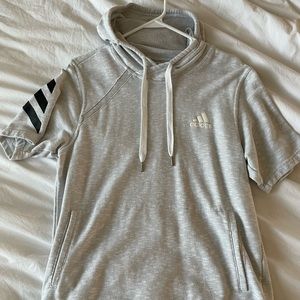 Adidas Mens Short Sleeve Workout/Casual Hoodie